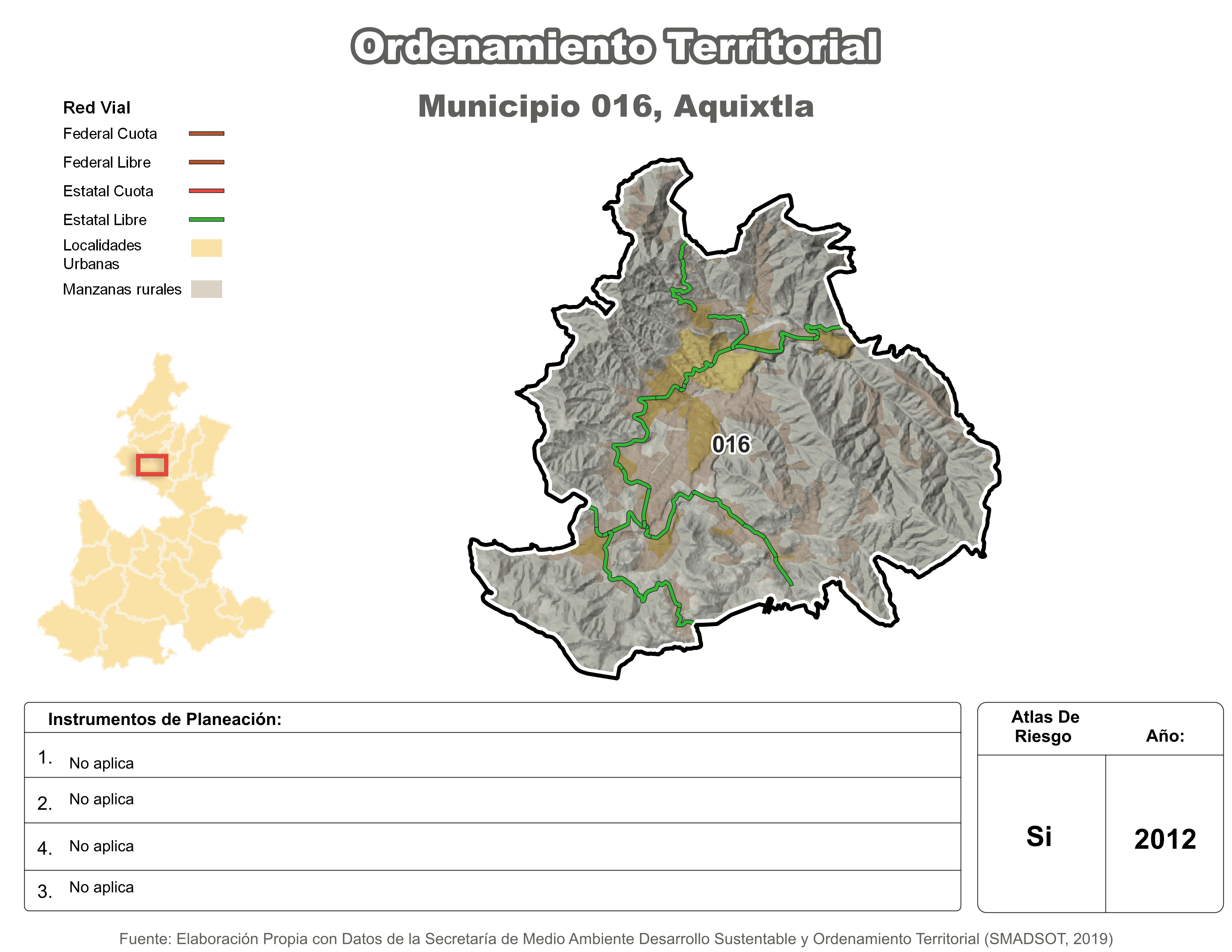 Biblioteca de Mapas - Ordenamiento territorial en municipio de Aquixtla