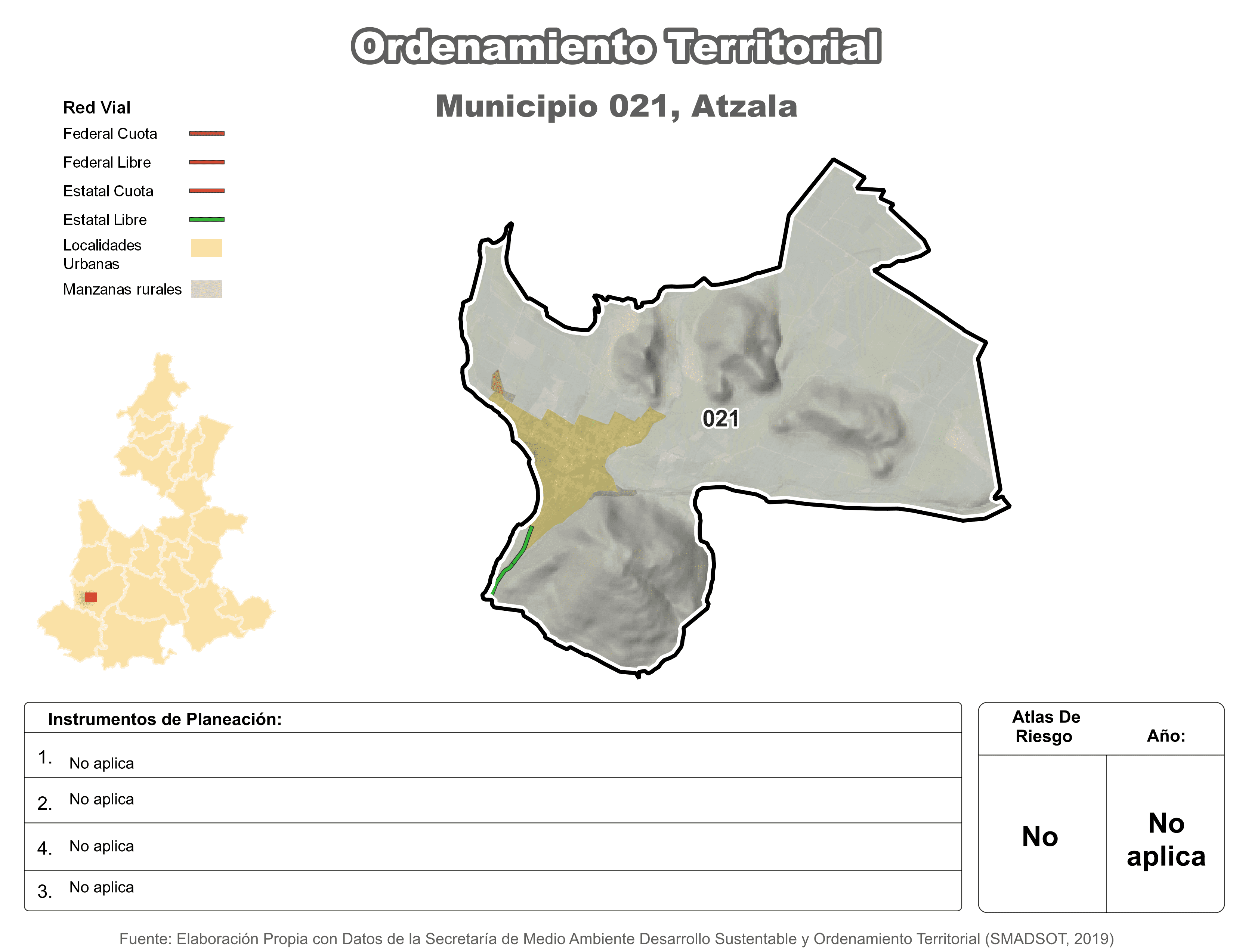 Biblioteca de Mapas - Ordenamiento territorial en municipio de Atzala