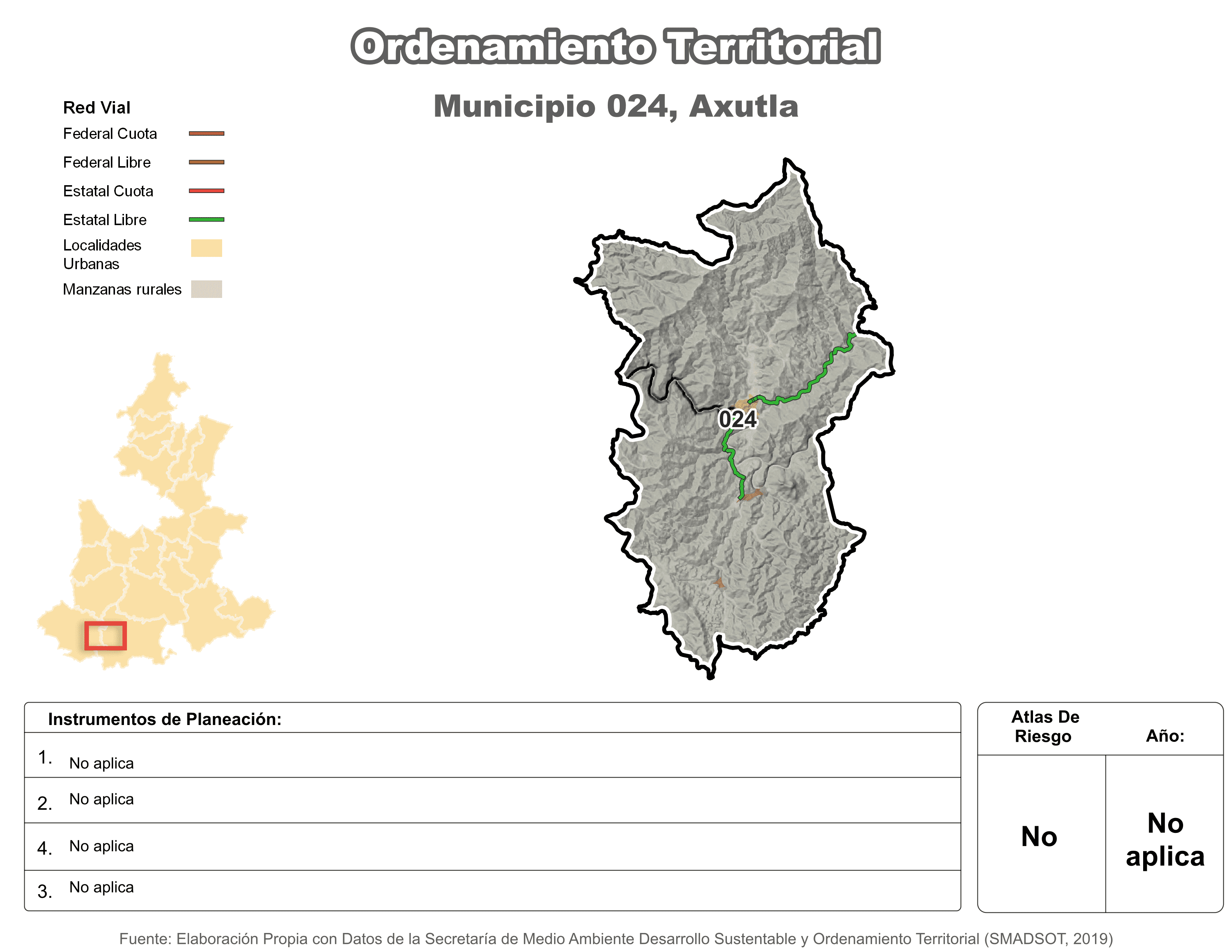 Biblioteca de Mapas - Ordenamiento territorial en municipio de Axutla