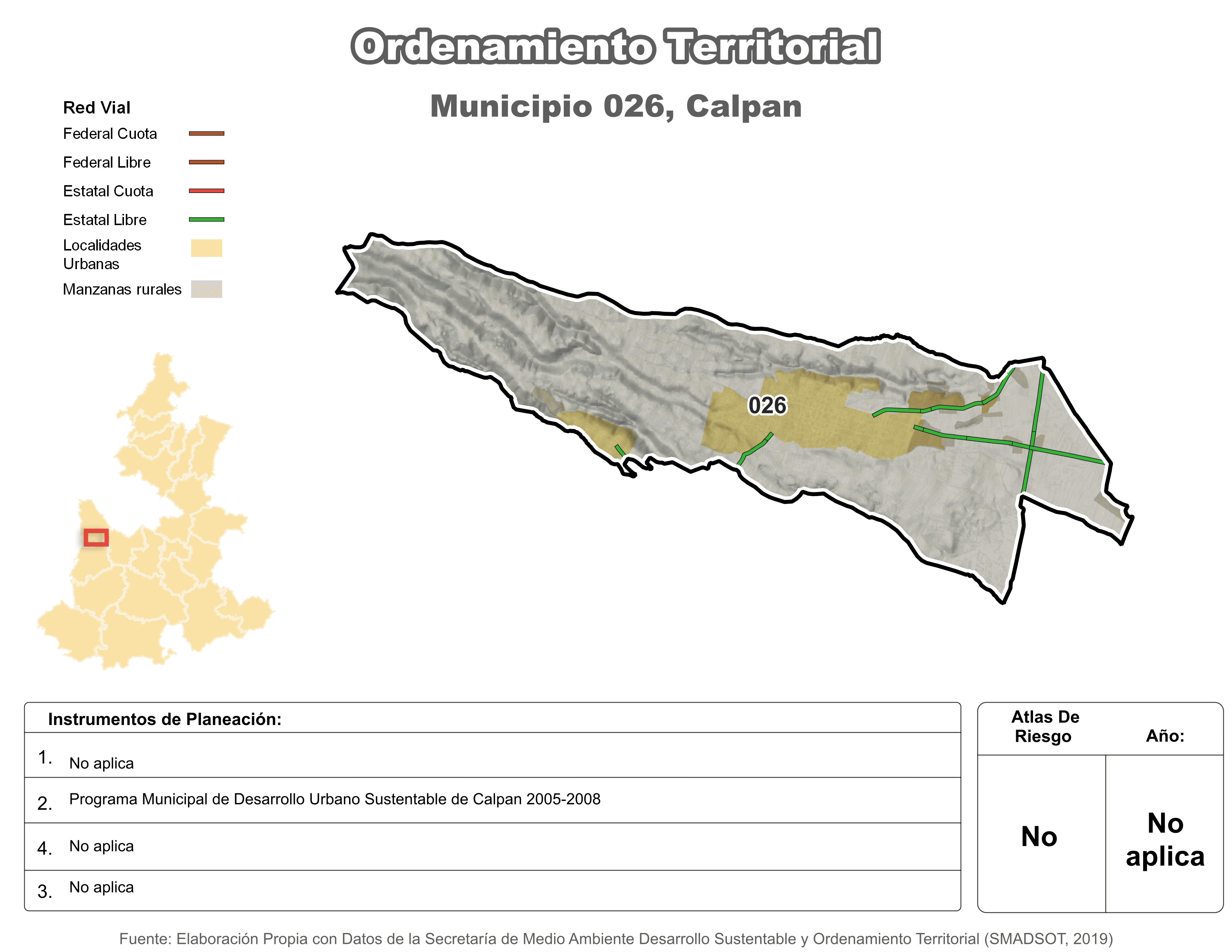 Biblioteca de Mapas - Ordenamiento territorial en municipio de Calpan