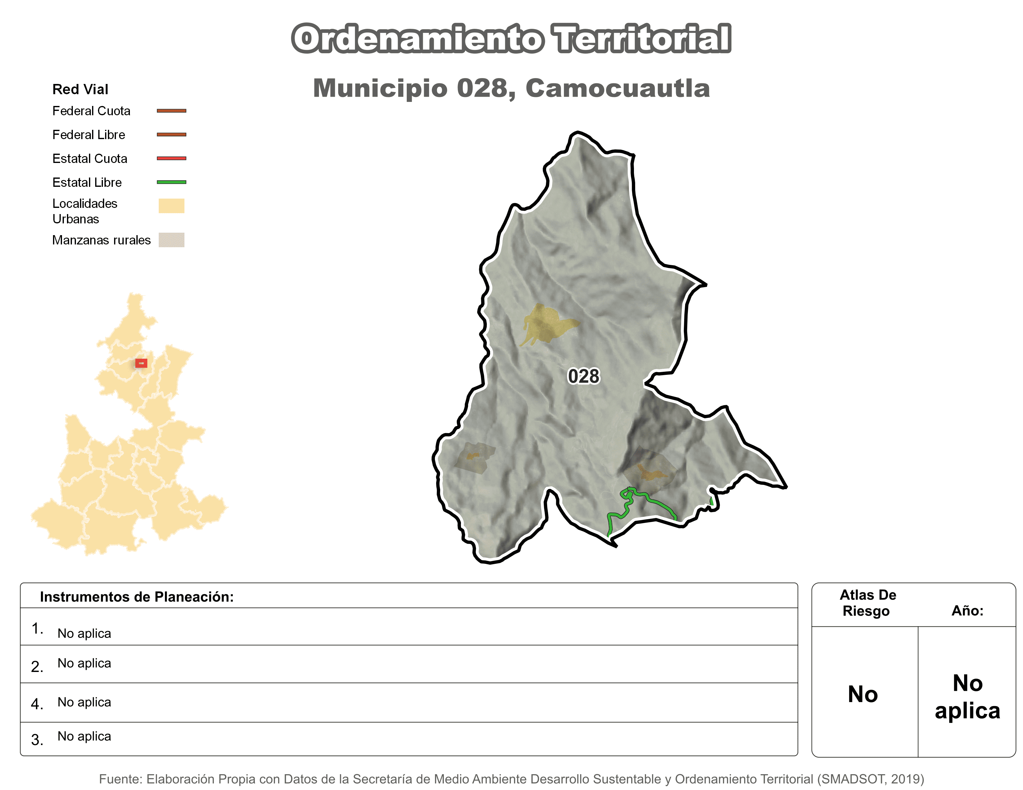 Biblioteca de Mapas - Ordenamiento territorial en municipio de Camocuautla