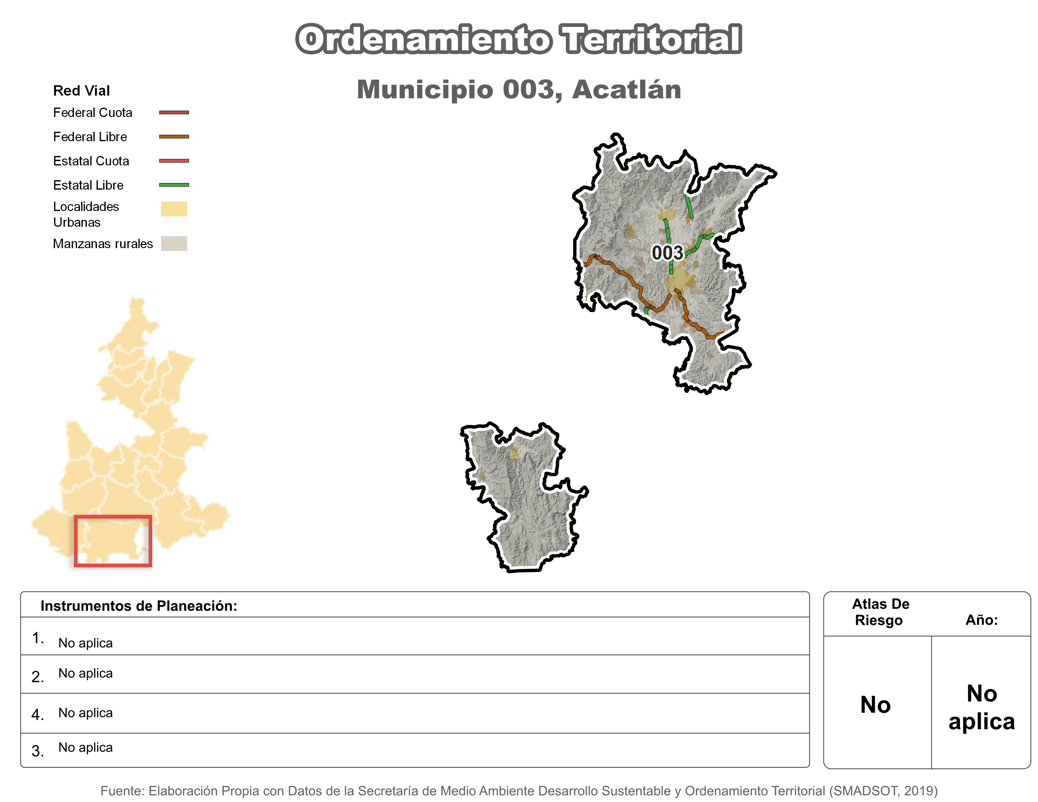 Biblioteca de Mapas - Ordenamiento territorial en municipio de Acatlán