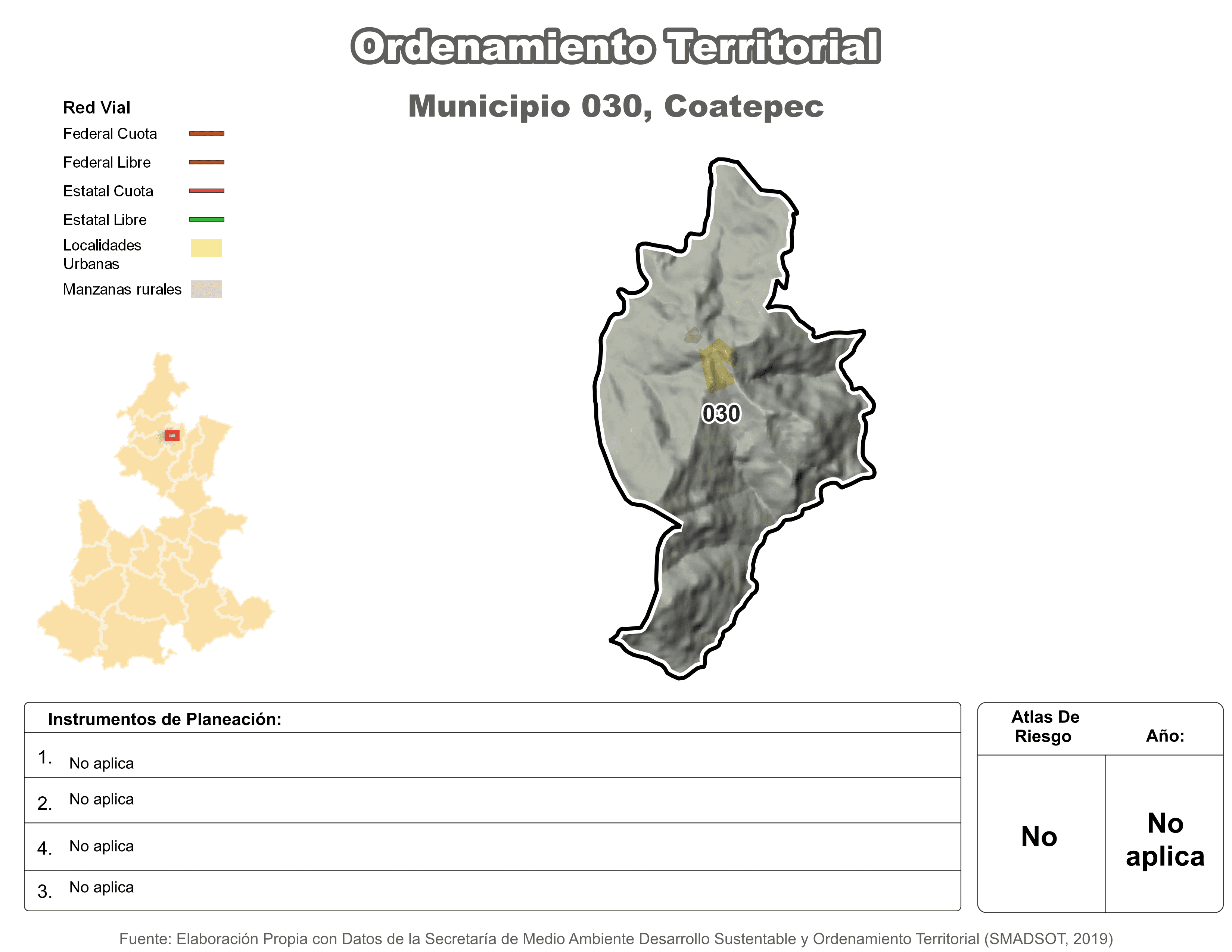 Biblioteca de Mapas - Ordenamiento territorial en municipio de Coatepec