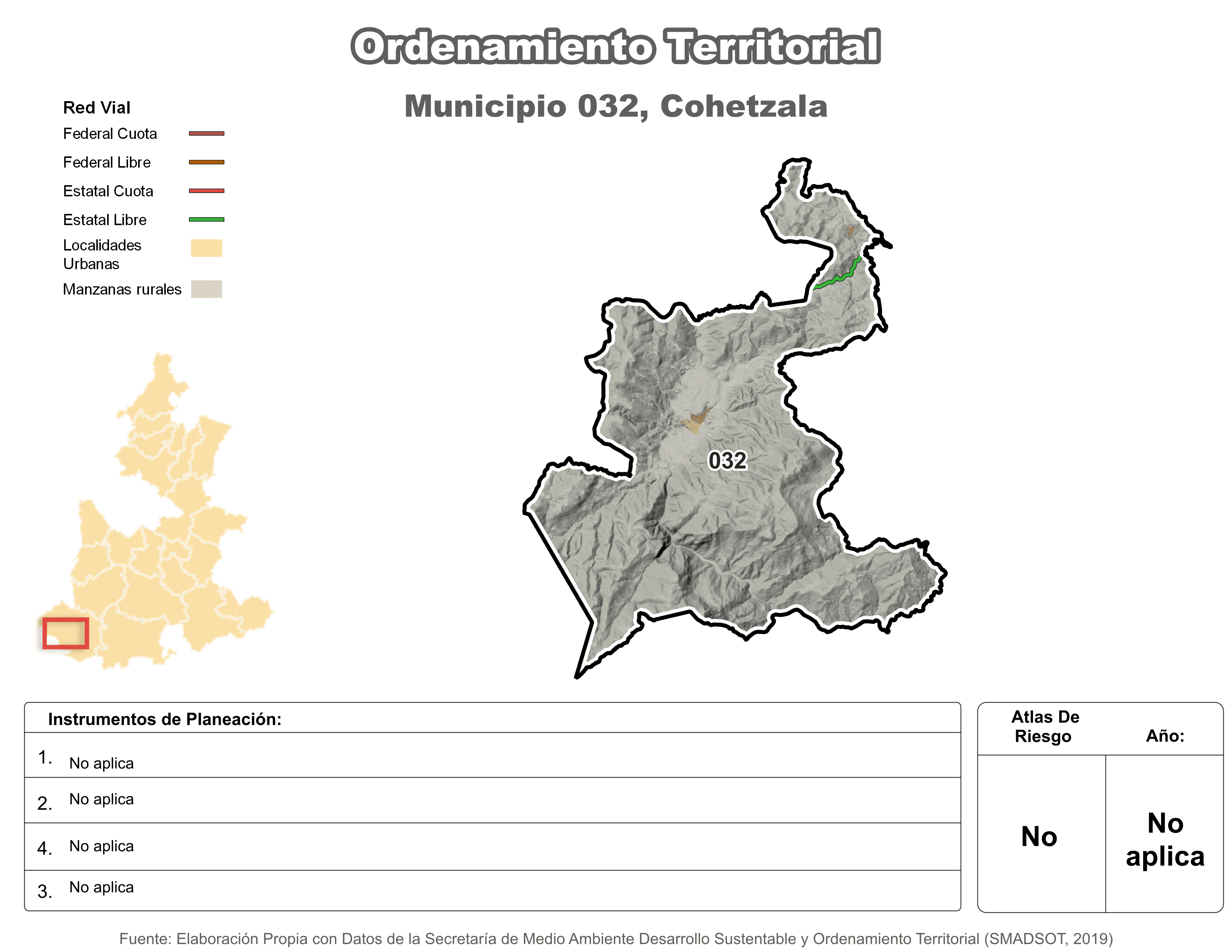 Biblioteca de Mapas - Ordenamiento territorial en municipio de Cohetzala