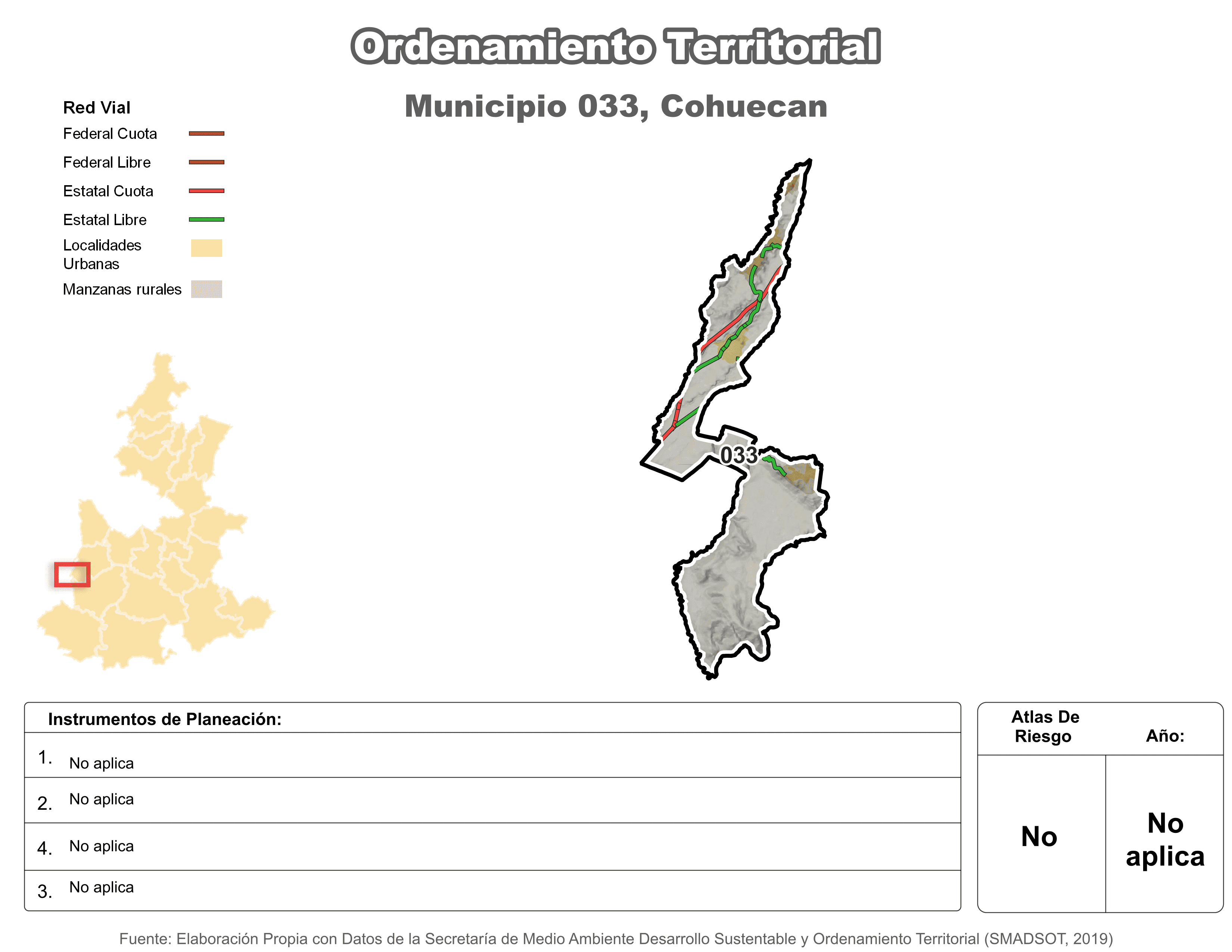 Biblioteca de Mapas - Ordenamiento territorial en municipio de Cohuecan