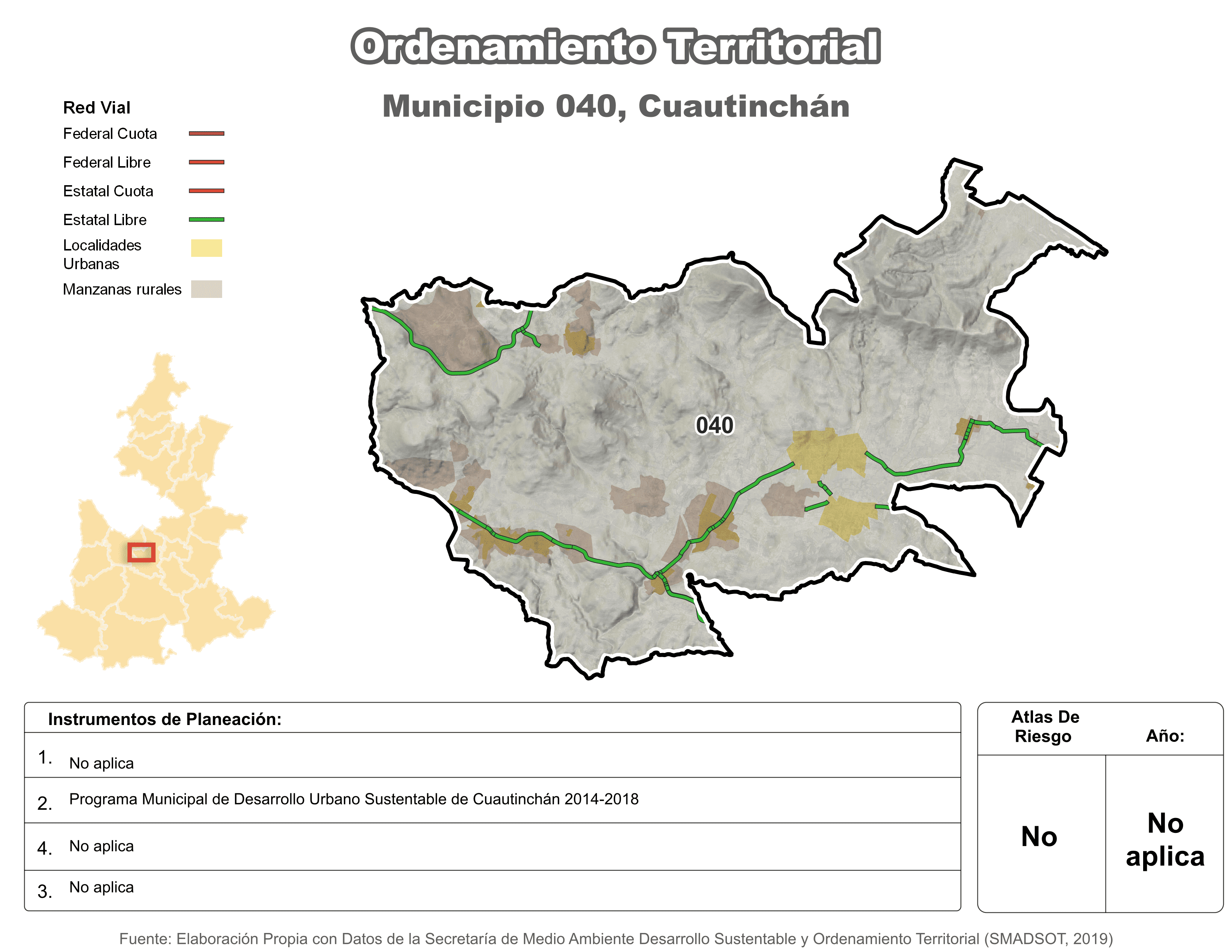 Biblioteca de Mapas - Ordenamiento territorial en municipio de Cuautinchán