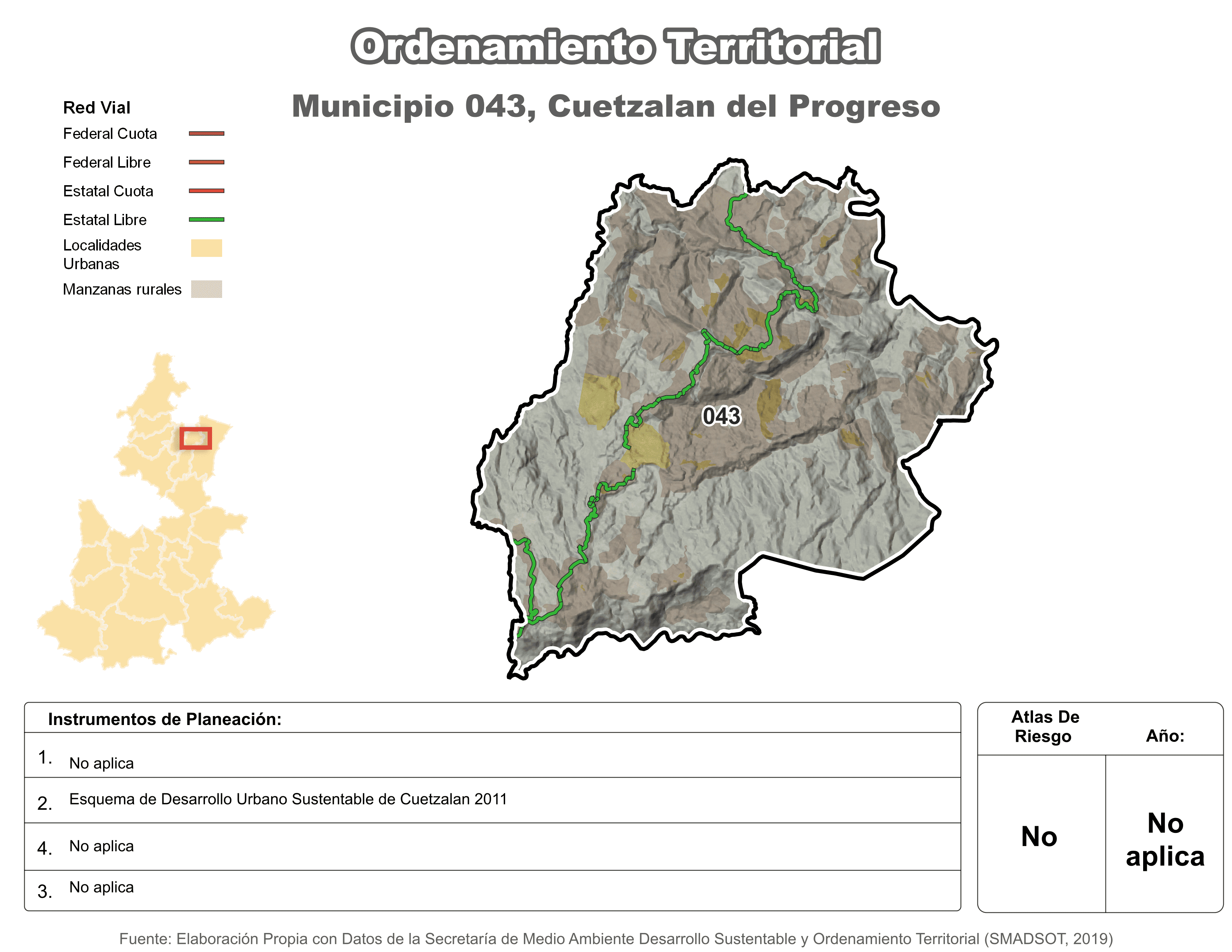 Biblioteca de Mapas - Ordenamiento territorial en municipio de Cuetzalan del Progreso