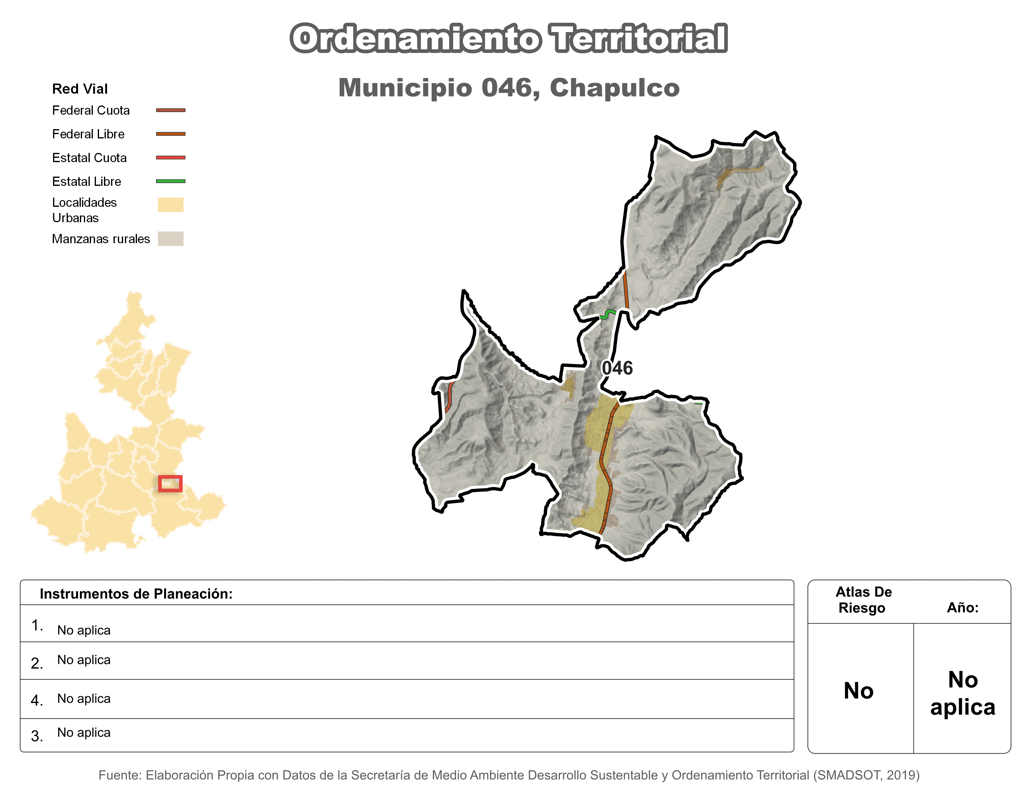 Biblioteca de Mapas - Ordenamiento territorial en municipio de Chapulco