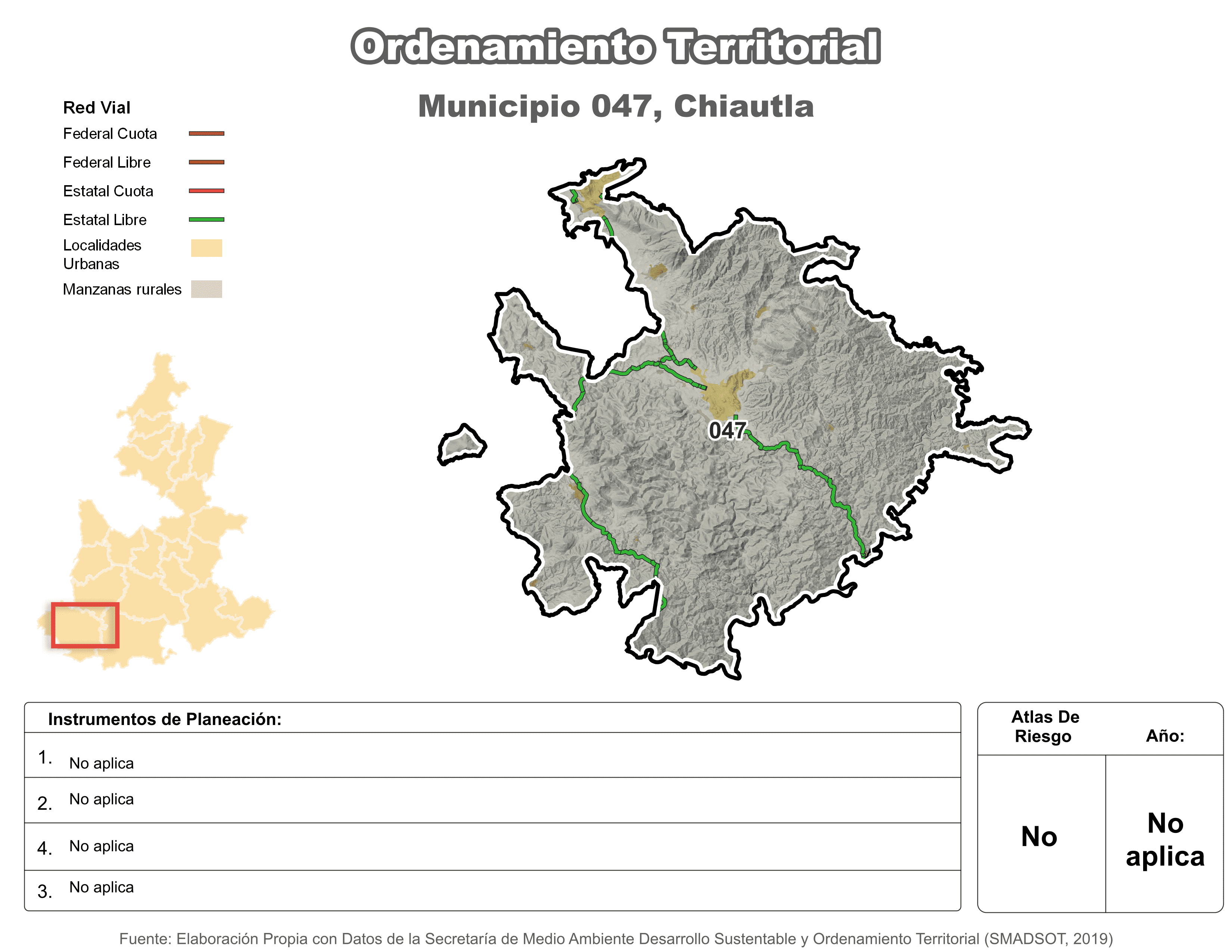 Biblioteca de Mapas - Ordenamiento territorial en municipio de Chiautla