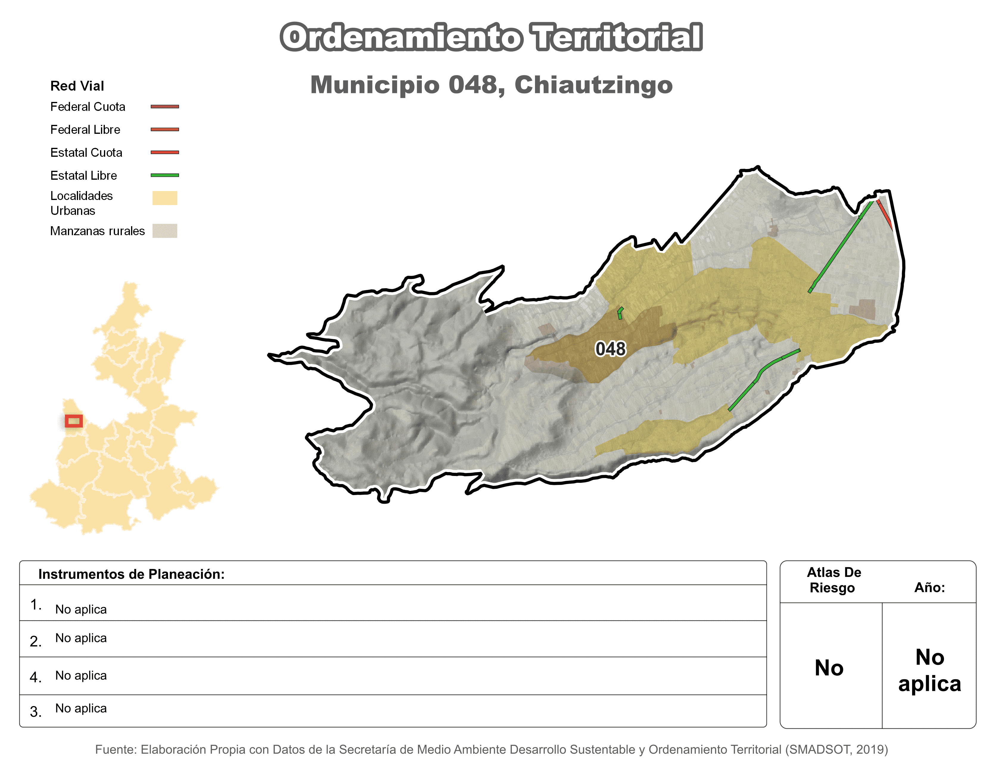 Biblioteca de Mapas - Ordenamiento territorial en municipio de Chiautzingo