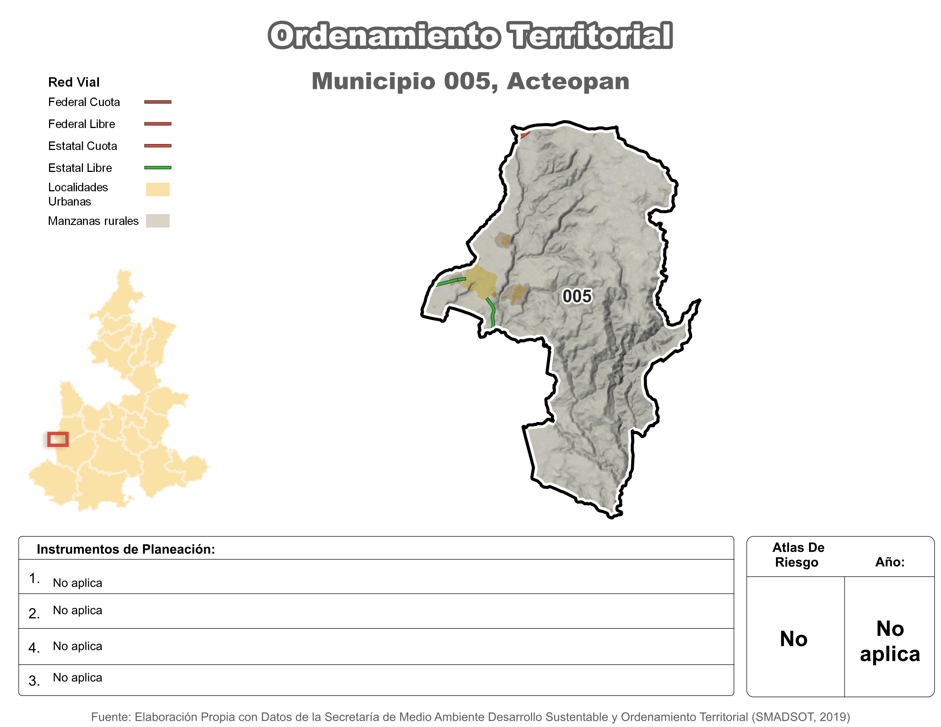 Biblioteca de Mapas - Ordenamiento territorial en municipio de Acteopan