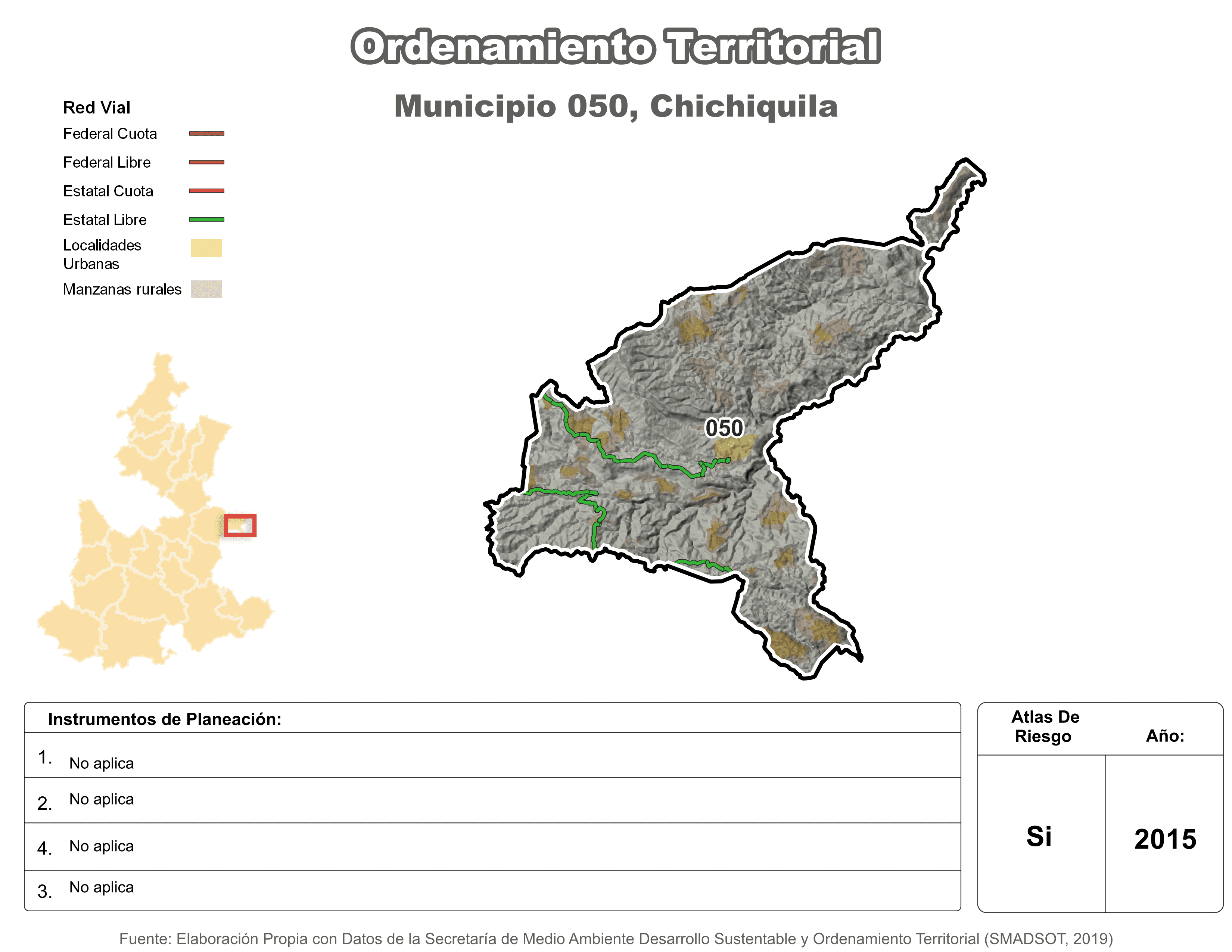 Biblioteca de Mapas - Ordenamiento territorial en municipio de Chichiquila