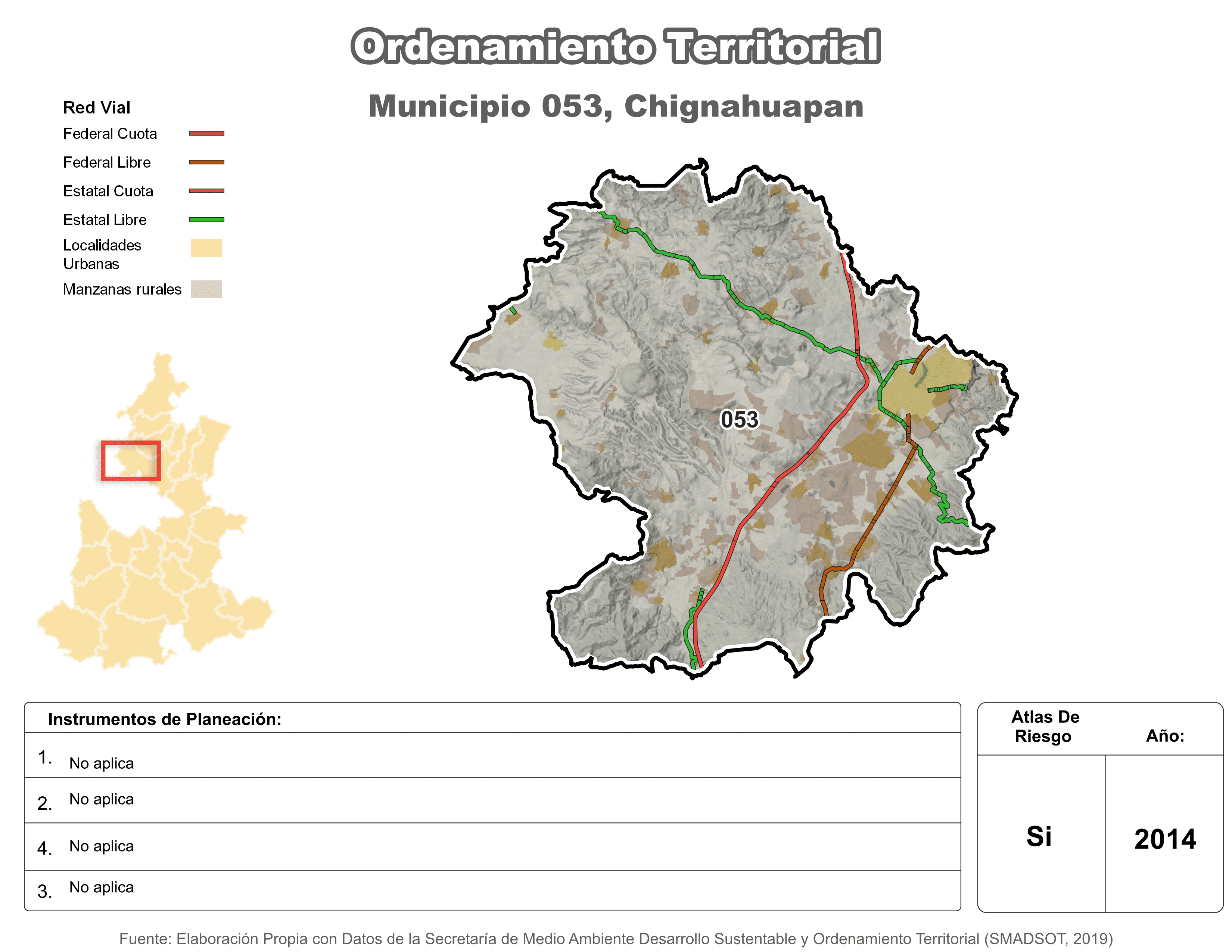 Biblioteca de Mapas - Ordenamiento territorial en municipio de Chignahuapan