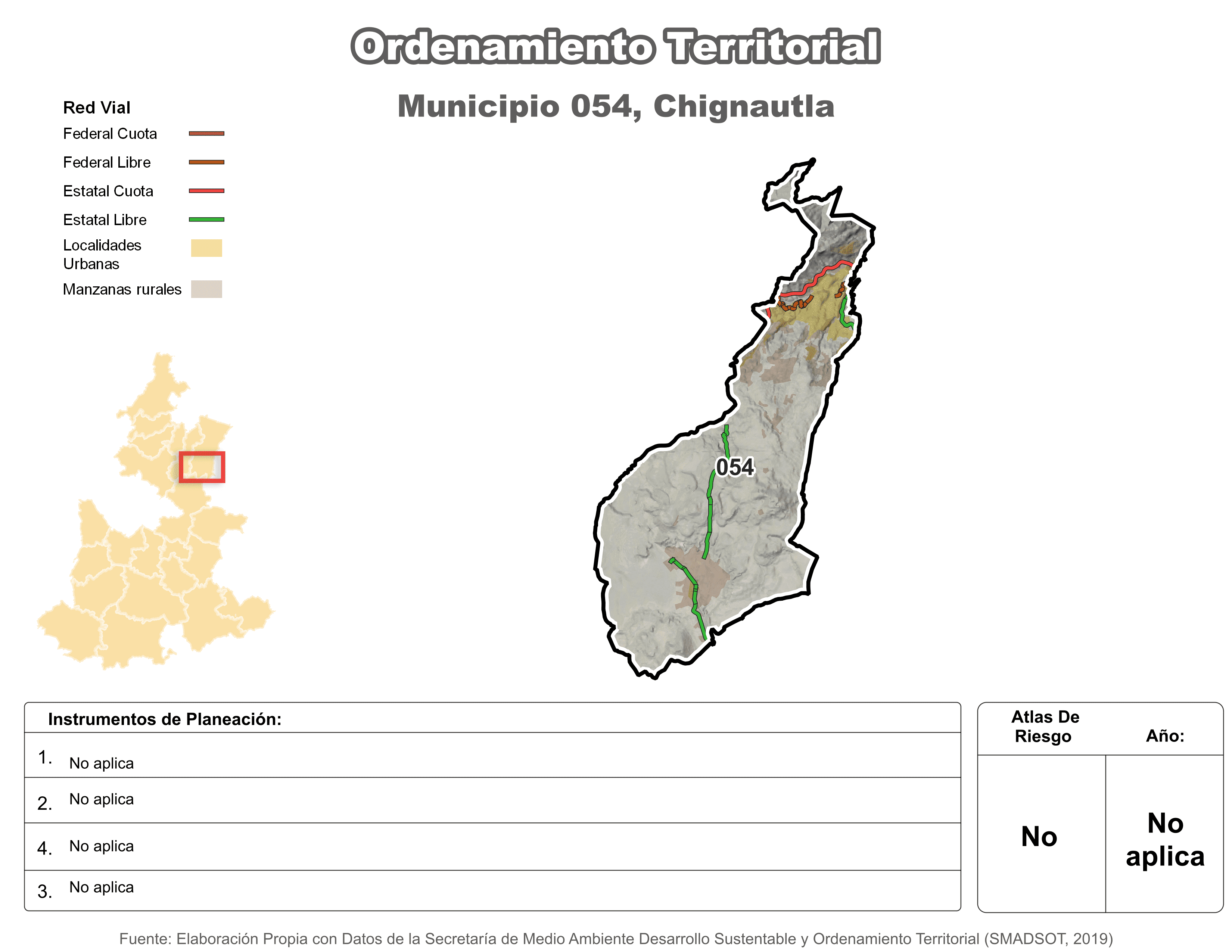 Biblioteca de Mapas - Ordenamiento territorial en municipio de Chignautla