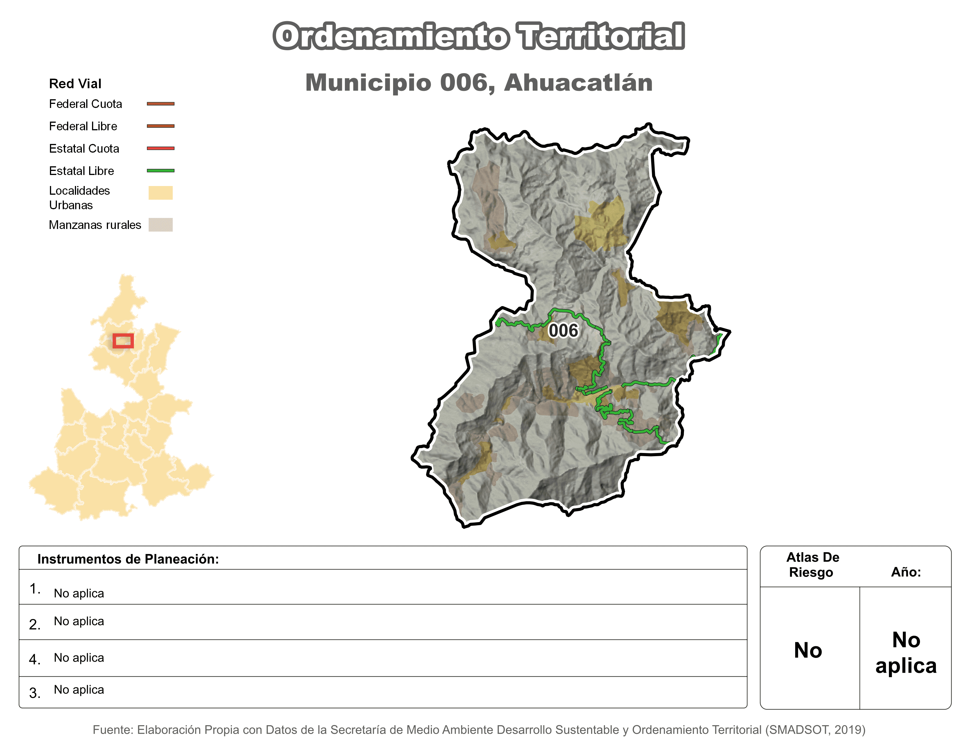 Biblioteca de Mapas - Ordenamiento territorial en municipio de Ahuacatlán