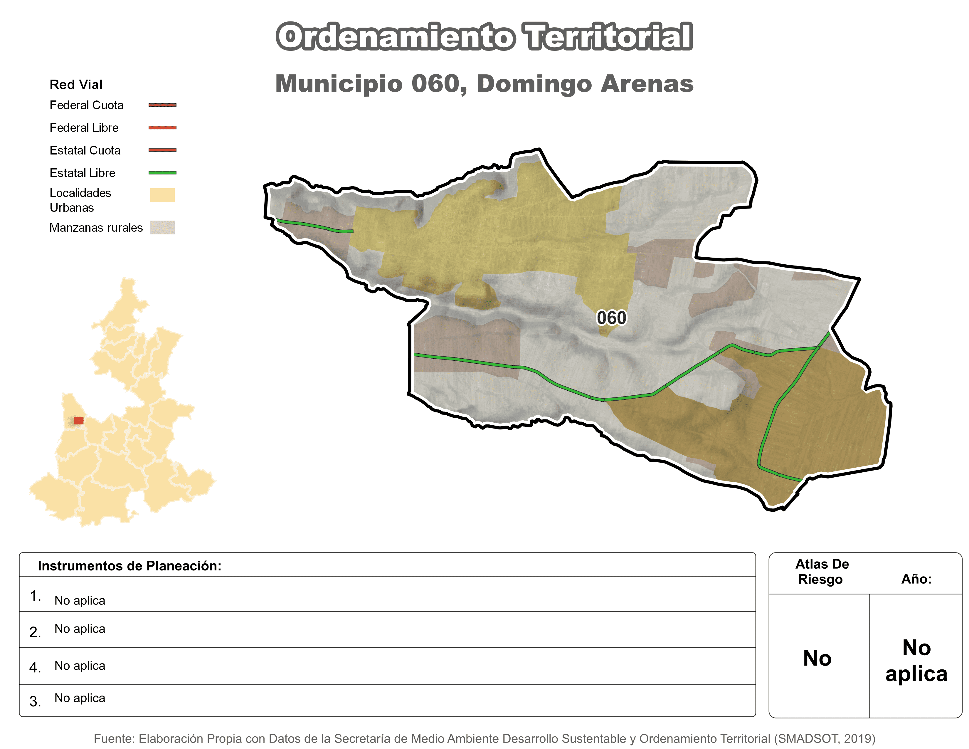 Biblioteca de Mapas - Ordenamiento territorial en municipio de Domingo Arenas