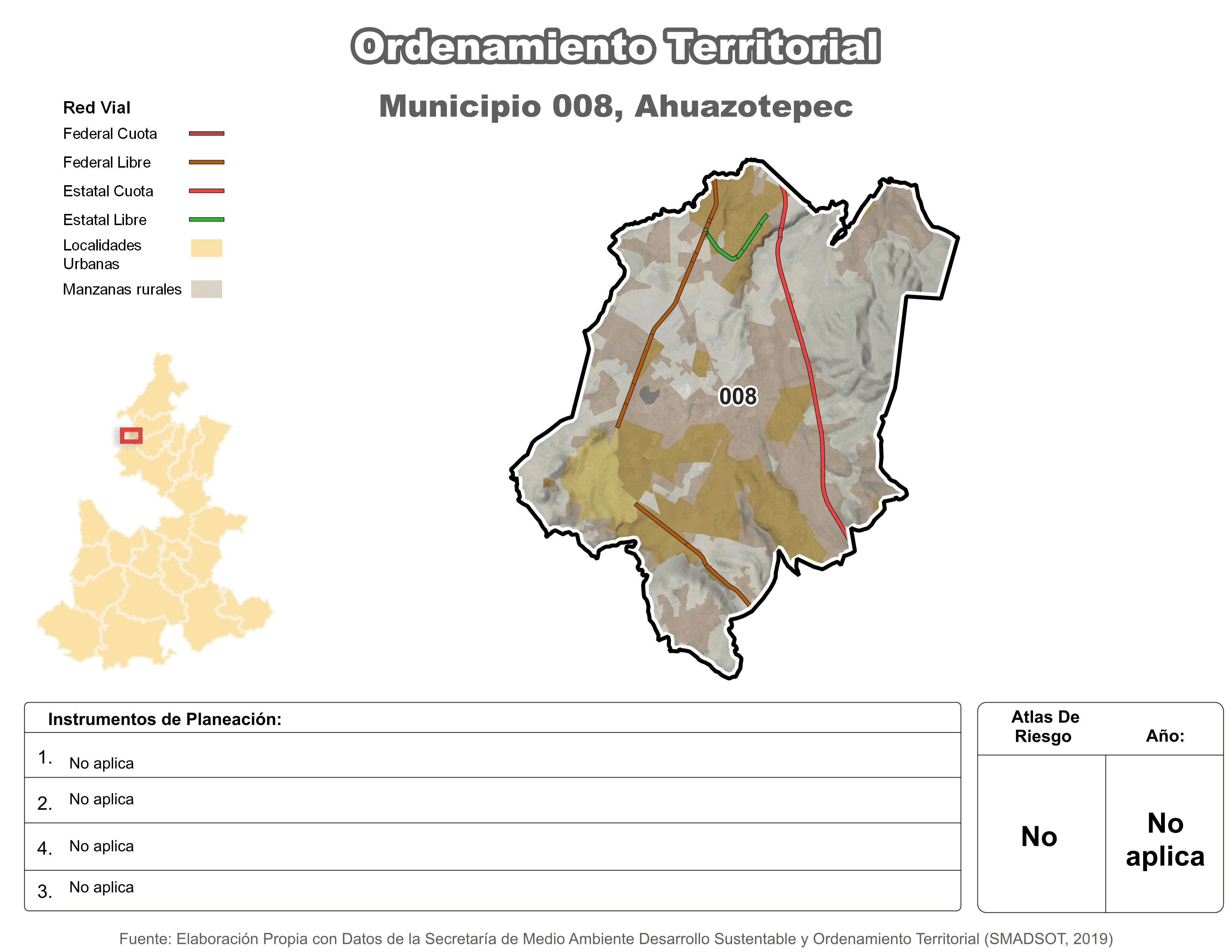 Biblioteca de Mapas - Ordenamiento territorial en municipio de Ahuazotepec