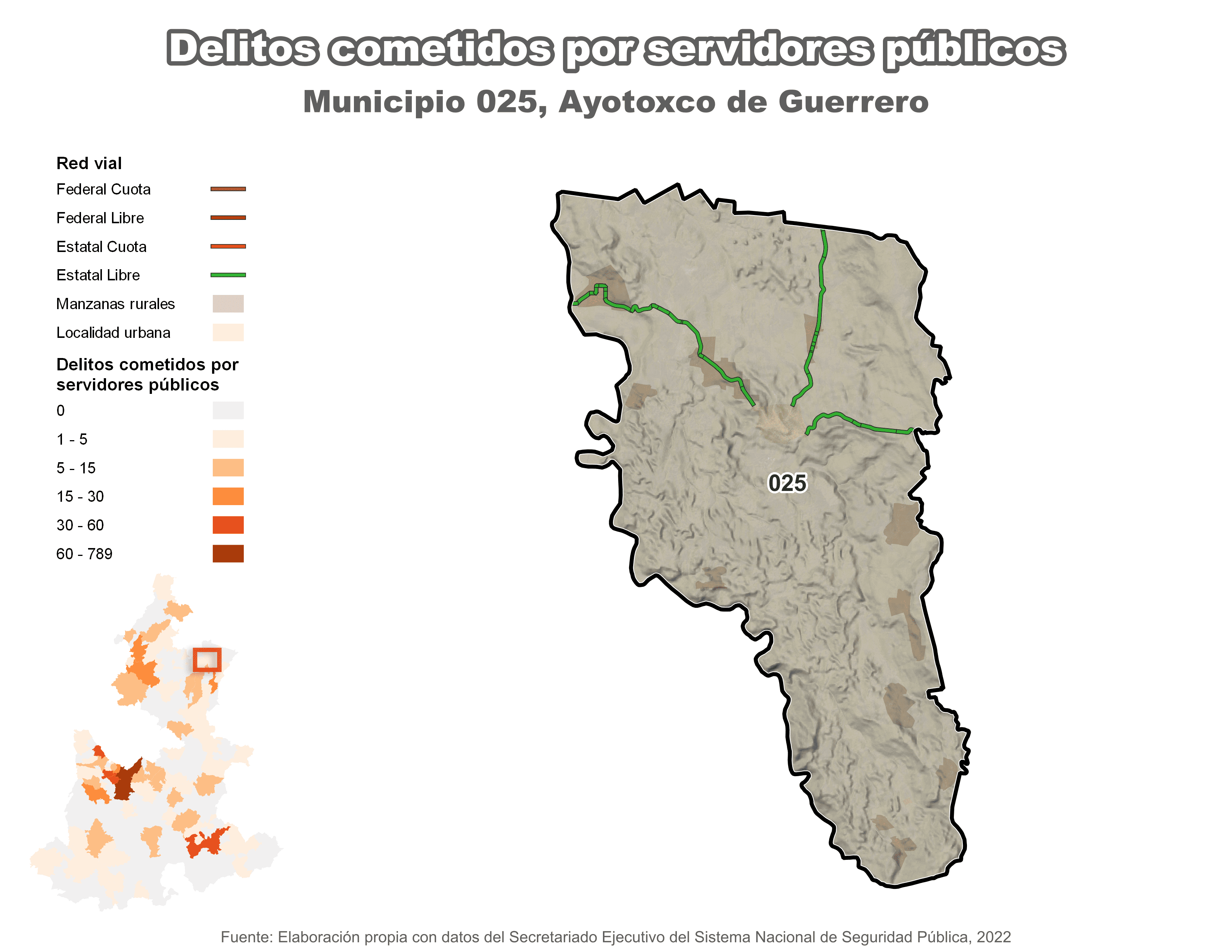 Biblioteca de Mapas - Delitos cometidos por servidores públicos en municipio de Ayotoxco de Guerrero