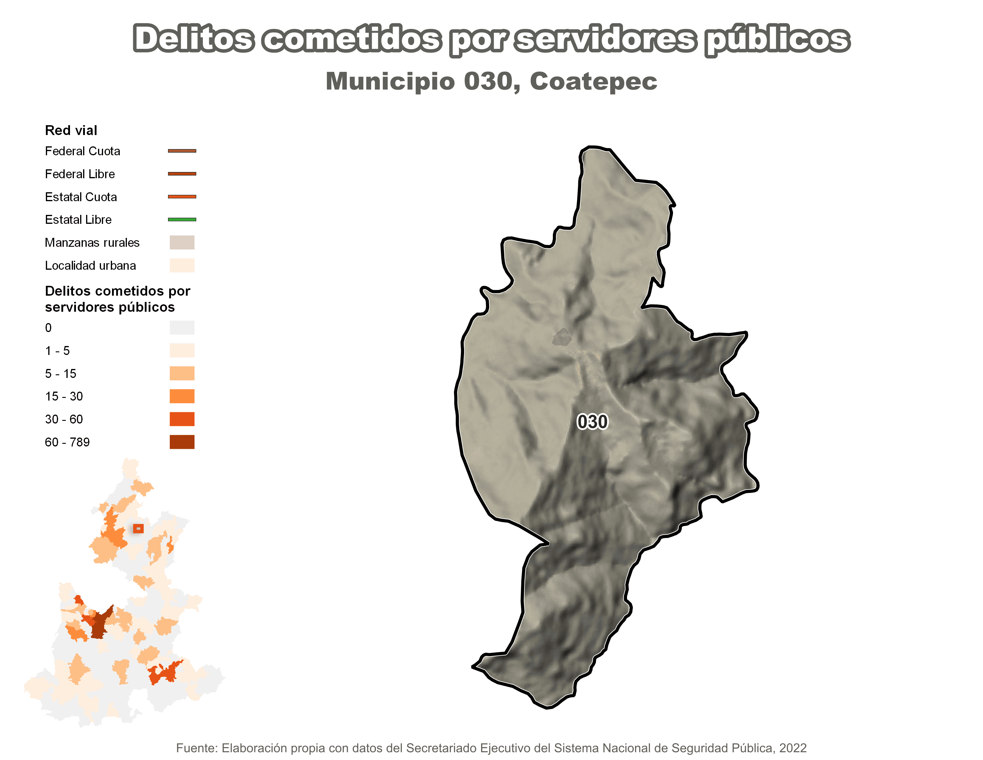 Biblioteca de Mapas - Delitos cometidos por servidores públicos en municipio de Coatepec