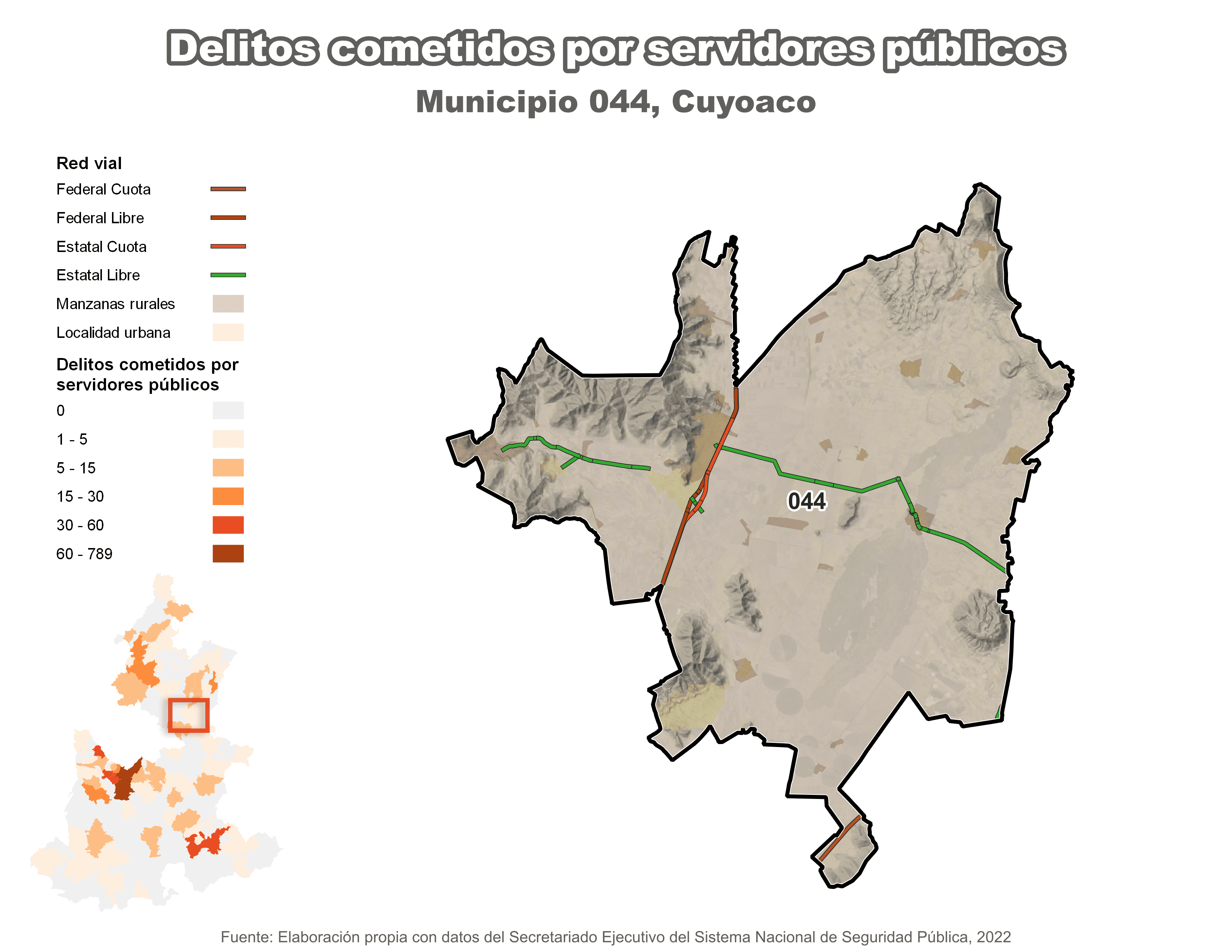 Biblioteca de Mapas - Delitos cometidos por servidores públicos en municipio de Cuyoaco