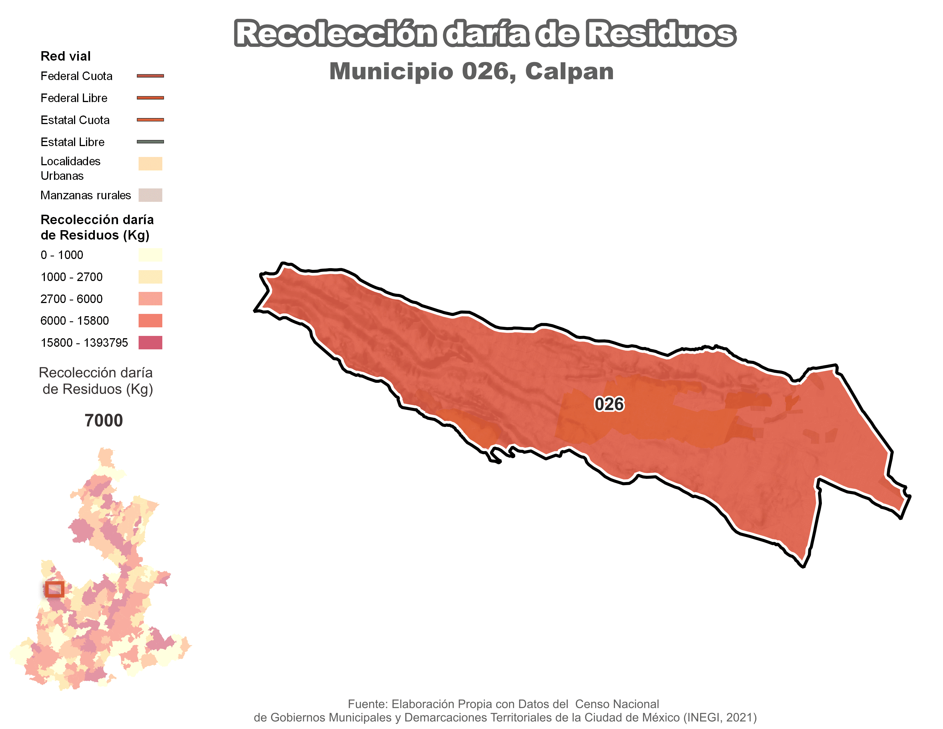 Biblioteca de Mapas - Recolección de residuos en municipio de Calpan