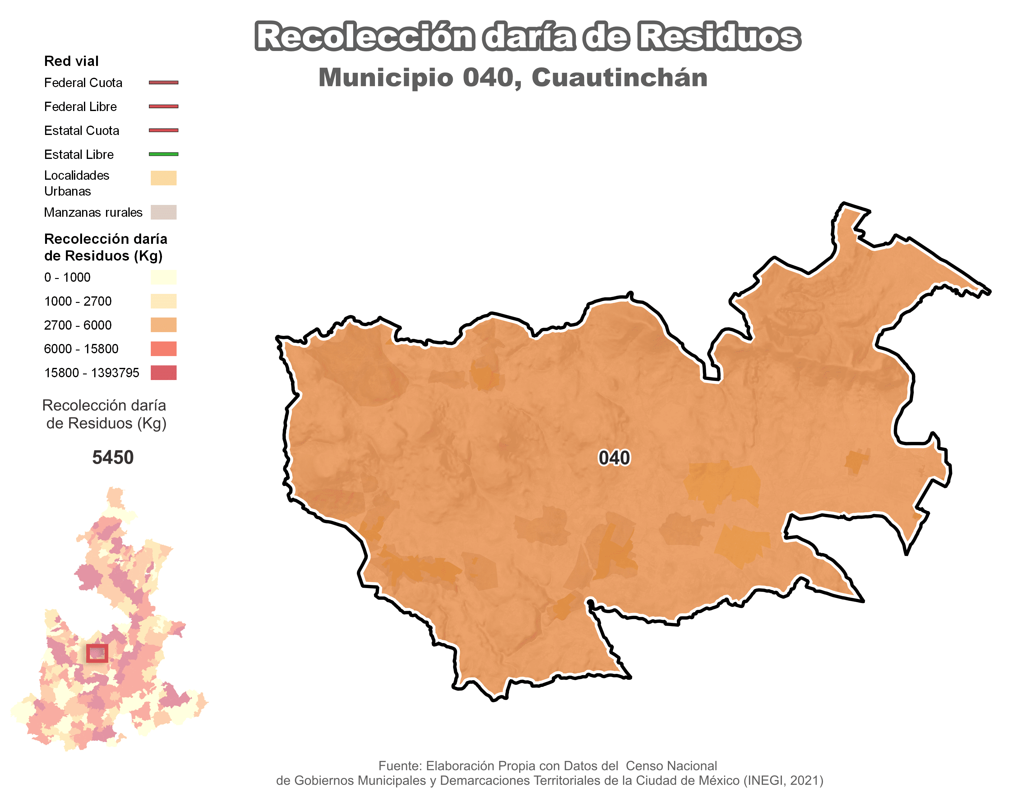 Biblioteca de Mapas - Recolección de residuos en municipio de Cuautinchán