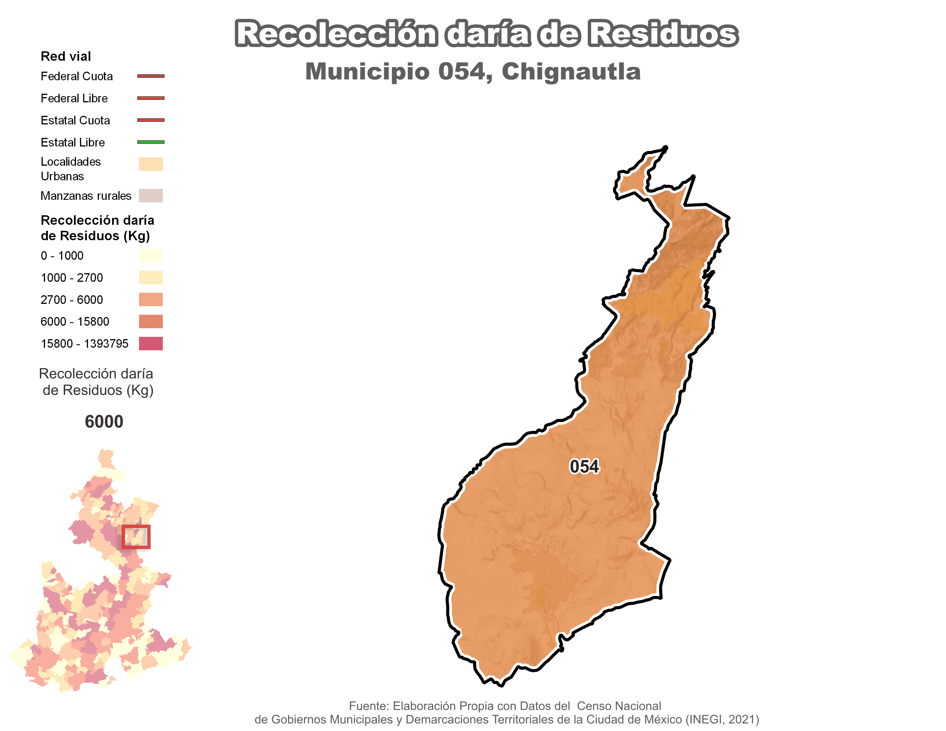 Biblioteca de Mapas - Recolección de residuos en municipio de Chignautla