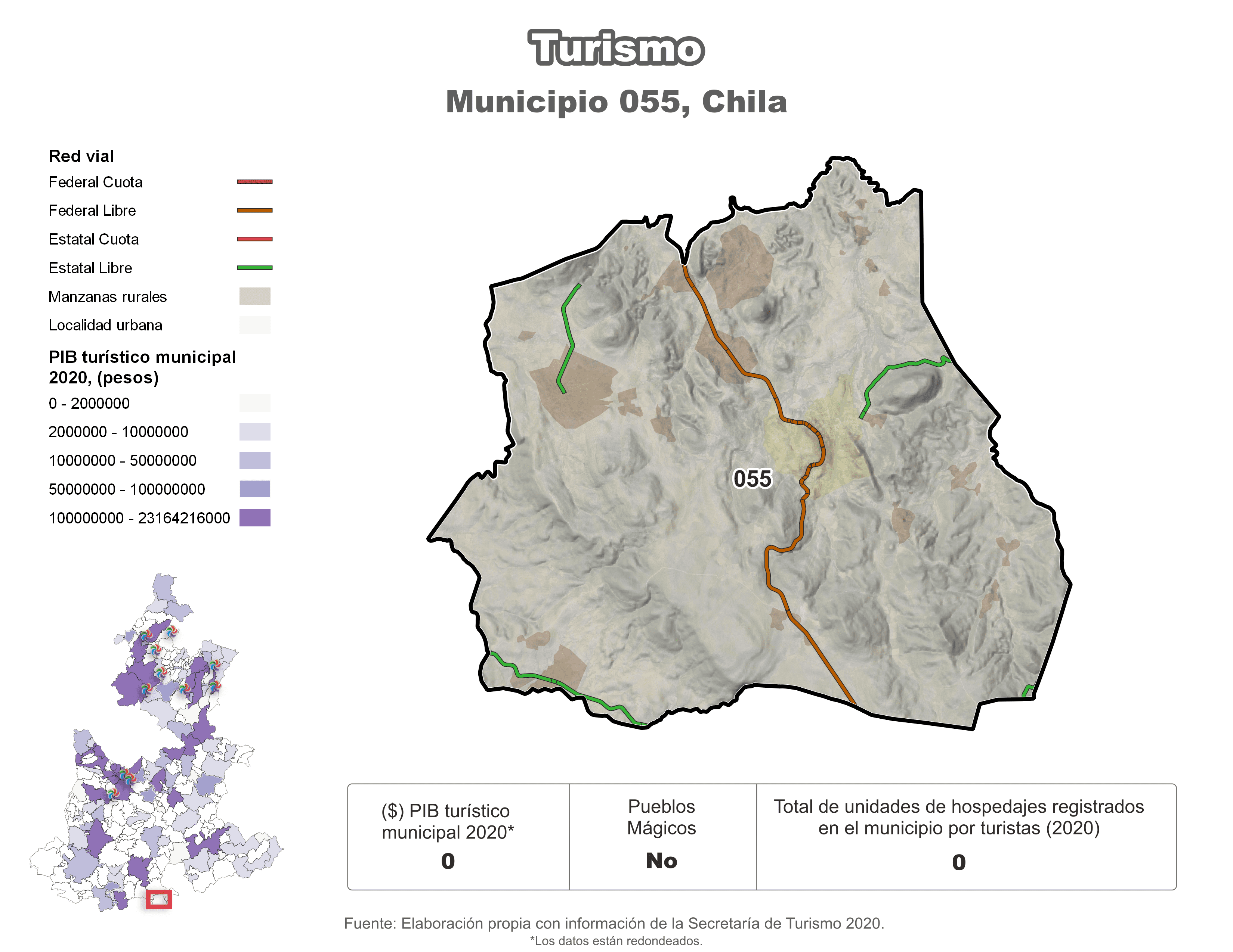 Biblioteca de Mapas - Turismo en municipio de Chila